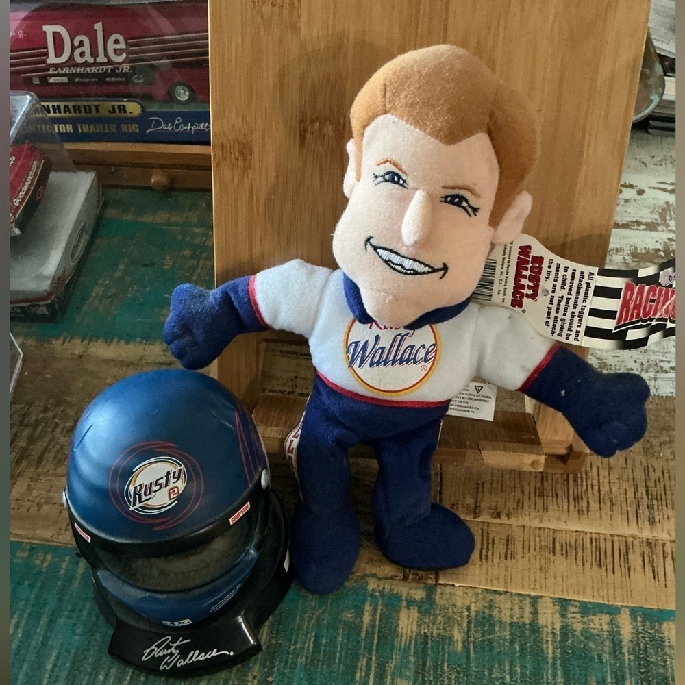 Rusty Wallace Racing Plush Toy and Collector #2 Snow Globe.